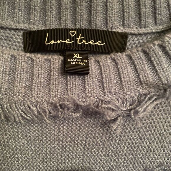 Love Tree fringe sweater XL - Picture 2 of 3